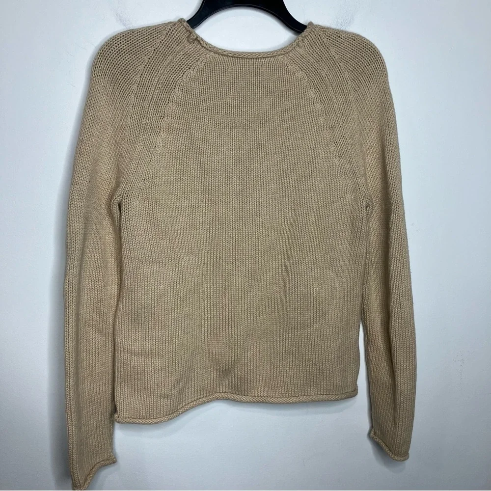 J. Crew Mercantile sweater‎ tan neutral 100% cotton size medium